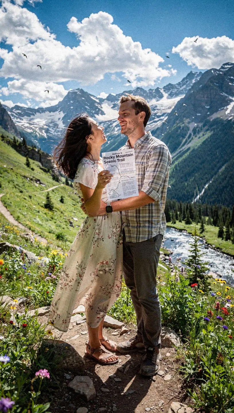 Malownicza trasa wyjazdowa z widokiem na góry w USA